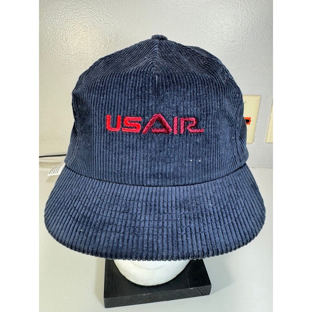 Vintage US AIR Corduroy Snapback Hat Cap Swingster‎ USA
